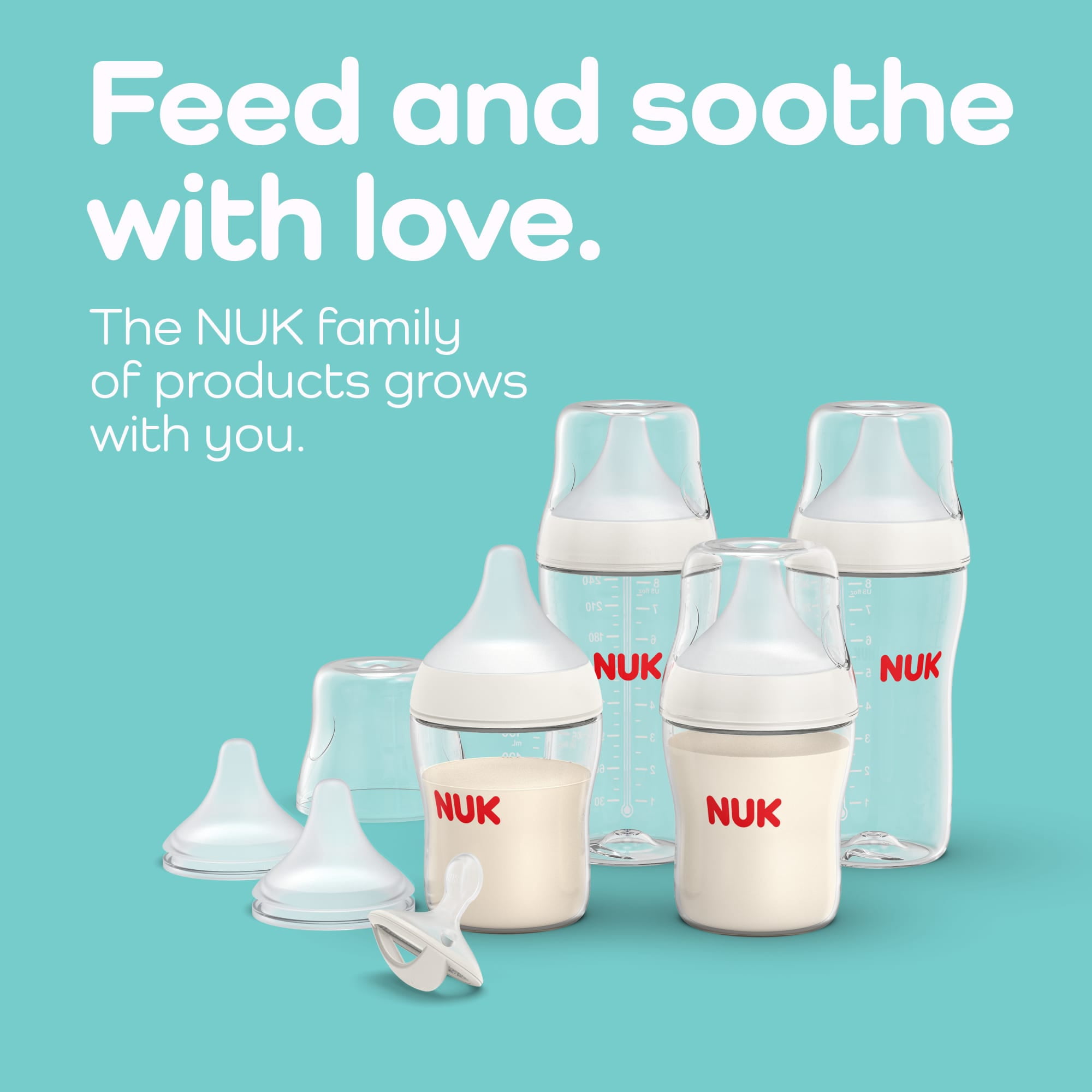 NUK Perfect Match Anti-Colic Baby Bottle and Pacifier First Year Gift Set, 7 Piece