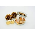 thumbnail image 3 of 2 Pack Marble Contact Lens Case All In One Travel Contact Container Soak Storage Kit(Rose Gold + Gold), 3 of 7