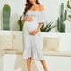thumbnail image 1 of WILLBEST Maxi Vestidos de Mujer Vestido de Mujer Floral Cuello Cuadrado Vestidos Midi Vestido de Maternidad Vestido de Embarazada Casual Vestido de Línea A Vestido Largo Fluido Fruncido Mediana​​, 1 of 3