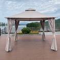 thumbnail image 3 of Harper & Bright Designs 10x10 Ft Outdoor Patio Garden Gazebo Canopy, Outdoor Shading, Gazebo Tent With Curtains, 3 of 9
