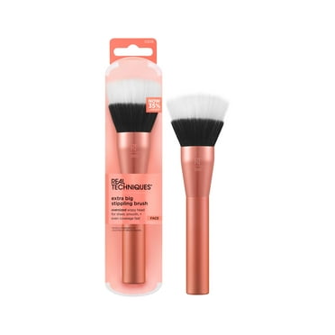 Real Techniques Extra Big Stippling Brush, Large Makeup Brush for Liquid & Cream Foundation, 1 Count