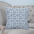 thumbnail image 4 of Light Blue White Leaves 18x18 Pillow Covers Set of 2, Spring Pastoral Rustic Botanical Throw Pillow Covers Decorative Couch Cushion Case, Microfiber Square Pillowcases for Bedroom Car Living Room, 4 of 7