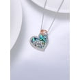 thumbnail image 3 of Dorunmo Mama Bear Necklace with 5 Cubs 925 Sterling Silver Polar Bear Love Heart Pendant Mothers Day Jewelry Gifts for Women Mother (Abalone Shell), 3 of 6
