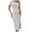 Gray, variant on Kureaily Women's Summer Bodycon Casual Short Sleeve Square Neck Midi Dress Knit Side Slit Long Ribbed Dresses