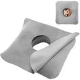 thumbnail image 1 of SIABC-Ear Piercing Pillow for Side Sleepers with Ear Inflammation & Pressure, Soft Velvet Adjustable Ear Guard Pillow with Removable & Washable Cover (Light Gray, Pillow & Cover), 1 of 4