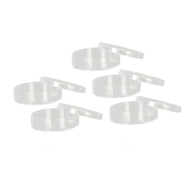 Caja de almacenamiento para esponjas en polvo BuyWeek 5 piezas transparente redonda