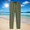 thumbnail image 2 of Sweatpants for Men, Loose Fit Ice Silk Fabric with Drawstring Waist and Side Pockets, Straight Leg Casual Exercise Pants, Summer Lightweight Breathable Design, 2 of 6