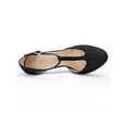 thumbnail image 4 of BLISSFUL STEP Chaussures pour Femmes Bout Rond Talon Aiguille Sandales à Bride en T Noir 9, 4 of 8