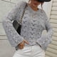 thumbnail image 2 of Tops de Mujer Camisas de Manga Larga Otoño Tallas Grandes Casual Cuello en V Blusa Suelta Estampada Odeerbi ODB148910, 2 of 5