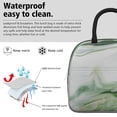 thumbnail image 2 of Insulated Lunch Bag for Women, Floral Print Oxford Fabric Lunch Box, Leakproof Thermal Cooler Tote for Work, School & Picnic, Turquoise Marble Pattern, 2 of 5