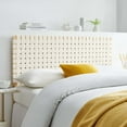 thumbnail image 2 of Headboard, Full Size, Natural Beige, Vegan Leather, Bedroom, Modern Contemporary HB36756, 2 of 8