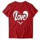 thumbnail image 2 of RKSTN Valentine's Day T Shirts for Women Cotton Oversized Crewneck Heart Graphic Print Short Sleeve Shirt Pullover Tops Womens Casual Valentine Print Round Neck Regular Fits Comfy Summer Tee Shirts, 2 of 8