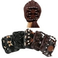 thumbnail image 3 of 5 Uds. De Cuentas De Madera, Peineta Doble Con Clip, Accesorios Para El Cabello Elásticos Para Mujer, Herramienta De Peinado, 3 of 7