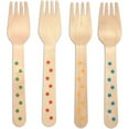 thumbnail image 1 of CaterEco 100-Piece Birchwood Compostable Forks, Stars Print, 1 of 1