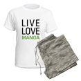 thumbnail image 5 of CafePress - Live Love Manga Women's Light Pajamas - Women's Short Sleeve Print T-Shirt and Pants Light Cotton Pajama Set, 5 of 7