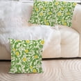 thumbnail image 6 of Taotanxi Lemon Cotton Linen Throw Pillow Case Fruits and Leaves Floral Pillow Cushion Covers Home Sofa Decorative 18 X 18 Inch, 6 of 6