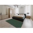 thumbnail image 4 of Ahgly Company Indoor Round Patterned Night Blue Area Rugs, 4' Round, 4 of 6
