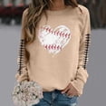thumbnail image 2 of HUITKMM Chandails d'Automne pour Femmes Chandail à Manches Longues Col Rond Imprimé Football Chandail Décontracté pour Usage Quotidien et Activités Sportives Chemise Athlétique Douce et Confortable, 2 of 5