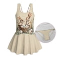 thumbnail image 6 of Tutolipy Easter Bunny Basket Print Cute Sleeveless Bathing Suit, Skirted Bathing Suit Comes with Lining Girls One Piece Swimsuit for Beach Summer Size 12-13 Years, 6 of 8
