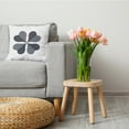 thumbnail image 5 of Simply Daisy 26 in x 26 in Modern/Contemporary Gray Floral Polyester Throw Pillow, 5 of 5