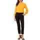 thumbnail image 2 of BLUSA CON CUELLO ALTO PLISADA Y BOTONES PARA MUJERES INSPIRE CHIC 3XL AMARILLO BRILLANTE, 2 of 7