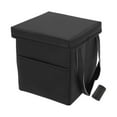 thumbnail image 1 of Bote de basura para automóvil Unique Bargains 1 Pc Bolsa de basura Bote de basura para el asiento del medio Cuero sintético negro 1 Pcs (S), 1 of 1