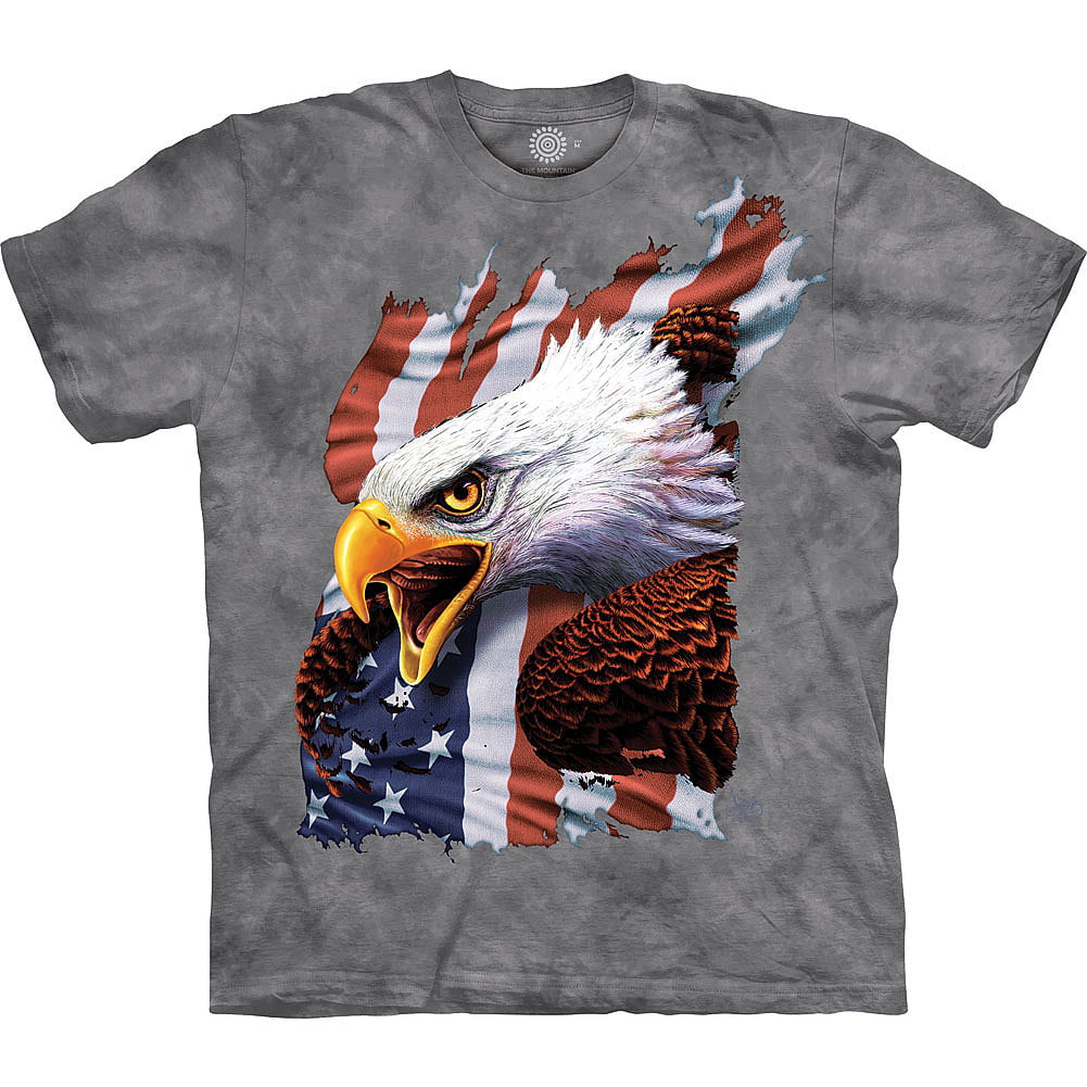 The Mountain - The Mountain Screaming Eagle Flag T-Shirt, Patriotic ...