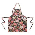 thumbnail image 2 of Pioneer Flower Floral Print Pattern Apron-Garden Aprons for Women with Pockets-Cotton Linen Waterproof Kitchen Cooking Gardening Aprons Adjustable for Kitchen,Cooking,BBQ and Salon 33x27 Inch, 2 of 7