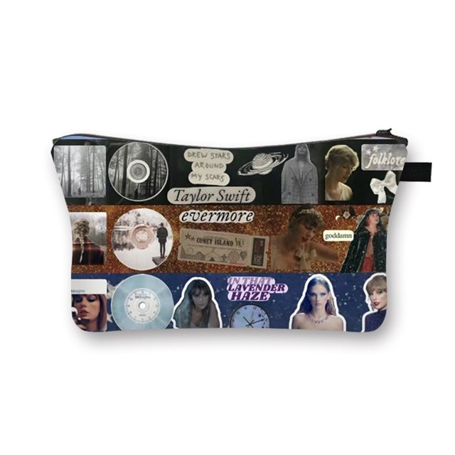 Bolsa de cosméticos estampada, bolso de mano, bolsa de almacenamiento de viaje multifuncional