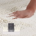 thumbnail image 2 of Alfombra de baño Runner, lujosa, felpilla, color crema, 150 x 50 cm, color turquesa, 2 of 7