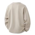 thumbnail image 6 of Men's Fake Two-Piece Waffle Knit Sweatshirt, Casual Long Sleeve Pullover Top for Fall, Comfortable Streetwear Fashion,Khaki,3XL, 6 of 8
