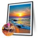 thumbnail image 2 of 5D DIY diamante pintura completo redondo taladro puesta de sol playa pared decoración arte de diamantes de imitación FLhrweasw Nuevo, 2 of 9