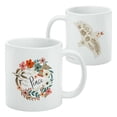 thumbnail image 2 of Christmas Peace Wreath Dove Bell White Mug, 2 of 5