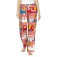 thumbnail image 2 of Picia Cartoon with Traffic Elements Womens Soft Woven Cotton Elastic Waistband Sleep Pajama Pant Lounge Sleep Pant With Pockets And Drawstring-Medium, 2 of 9
