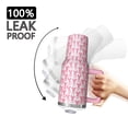 thumbnail image 3 of Pink Breast Cancer Tumbler with Handle and Lid,40oz Double Wall Vacuum Insulated Tumbler,Cups Gift for Women and Men, 3 of 7