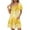 Yellow, variant on 50% Off Clear! Summer Dresses for Women 2025 Women's Fashion Summer Print Short-sleeved V-neck Casual Dress