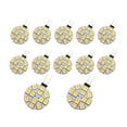 thumbnail image 1 of 12PCS G4 Puck Lights LED Bulbs Side Pin Base Round G4 5050 12SMD LED RV Camper Light Home Reading Light, Warm White,12 x Lights,Silver, 1 of 5
