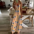 thumbnail image 2 of BangWanChi Plus Size Summer Dresses Women's Summer Print Casual Loose Sleevless V-Neck Dress, 2 of 5