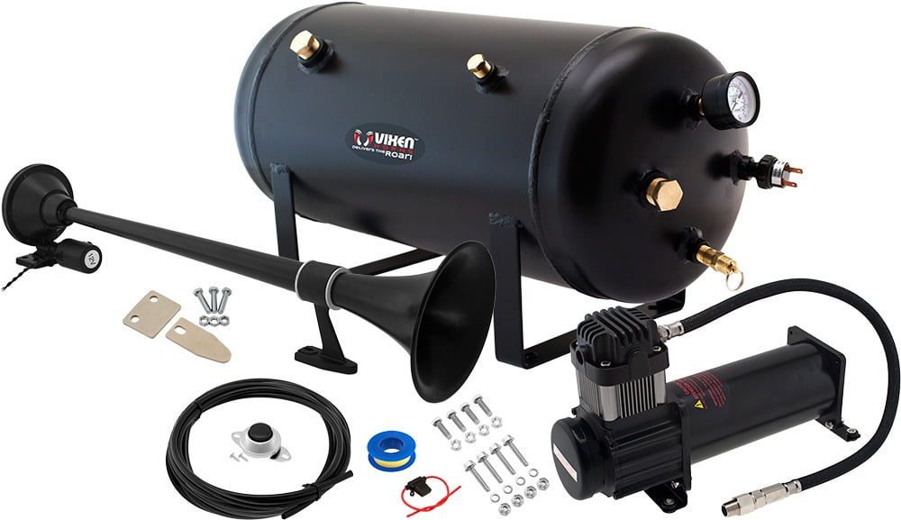 Vixen Horns Train Horn Kit for Trucks/Car/Semi. Complete Onboard System