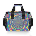 thumbnail image 7 of FORMRS Insulated Cooler Bag 24 Cans Capacity Soft Leakproof Lunch Box with Side Pockets, Psychedelic Pattern, 7 of 7