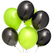Blue Panda 50PCS 12 Inch Latex Balloons for Party Decorations, Lime Green, Black