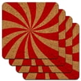 thumbnail image 1 of Peppermint Swirl Low Profile Novelty Cork Coaster Set, 1 of 3