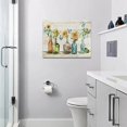 thumbnail image 5 of Floral Bathroom Wall Art Rustic Vase Butterflies Sunflowers Wall Decor Farmhouse Bottles And Plants Home Decor Vintage Glass Art Botanical Canvas Painting Prints for Restroom Bedroom 16"x12", 5 of 6