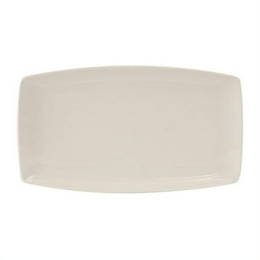 Tuxton  Vitrified China Rectangular Plate Eggshell - 14 in. - 1 Dozen