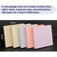 thumbnail image 2 of 15 Pads Sticky Notes, 100 Sheets/Pad, Pastel Sticky Notes, Sticky Pads, Self-Stick Pads, 3x3 Inch, 5 Pastel Colors, Sticky Notes Aesthetic, Easy to Post for Home, Office, School, 2 of 7