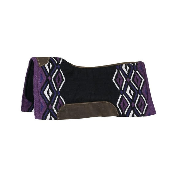 Contoured Wool Pachanga Saddle Pad 36" x 34" Color: Black/Purple