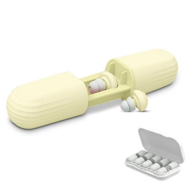 Noise Canceling Foam Sleeping Earplugs Reusable Soundproof Ear Muffs Adults Hearing Protection Gadgets Airplane Concert Study Yellow