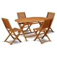 thumbnail image 1 of Pemberly Row Traditional 5-piece Wood Patio Set in Natural Oil, 1 of 6