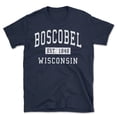 thumbnail image 1 of Boscobel Wisconsin Classic Established Men's Cotton T-Shirt, 1 of 1