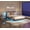 Walnut, variant on Floating Bed Frame Queen with LED Lights & Charging Station, Storage Headboard Wood Platform Bed, No Box Spring Needed Easy Assembly, Walnut